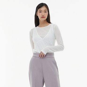 LAP 브이넥 나시 라운드 긴팔 세트 AQ2EX442