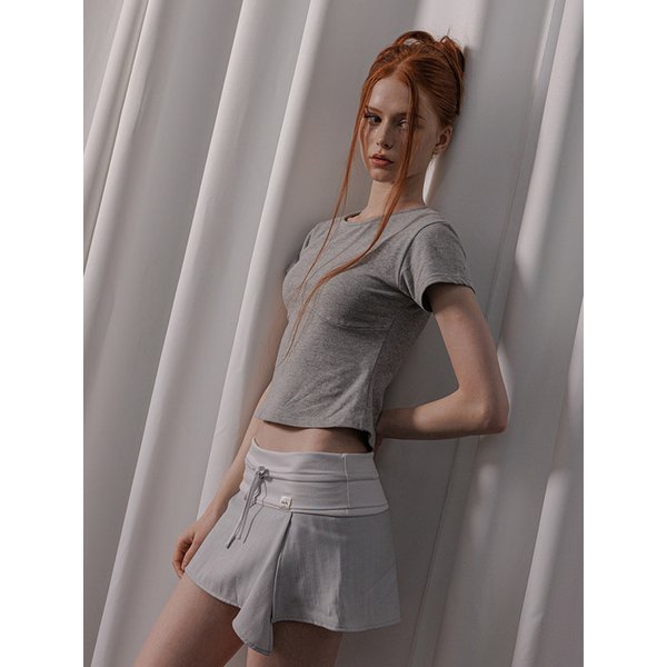 (텐셀 린넨) Everyday linen skort Blue grey