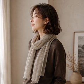 여성 린넨 롱 스카프 가벼운 사계절 간절기 머플러