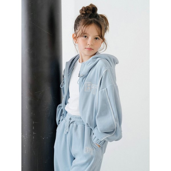 믹스 벨루어  후드집업(스카이블루)
