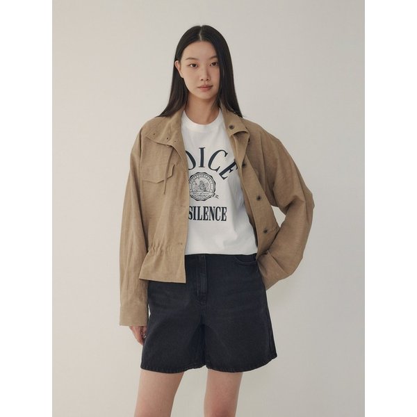 린넨 블렌드 블루종 점퍼_브라운 7116220402