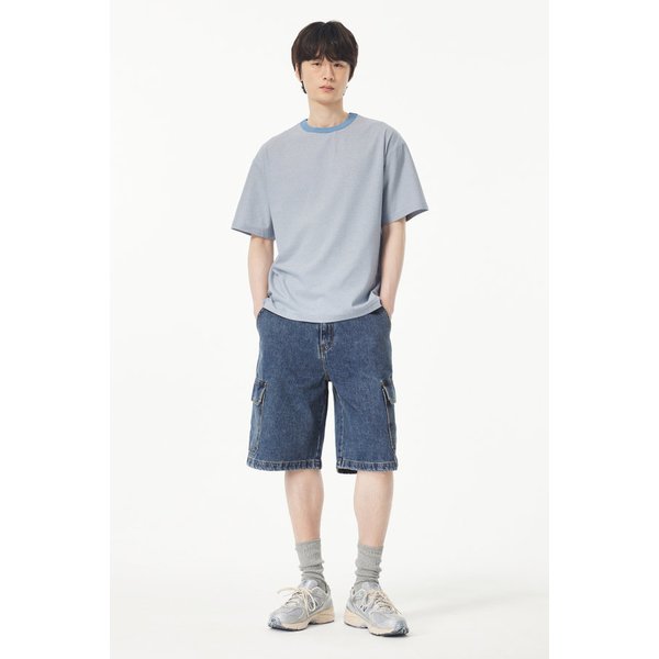 [MEN] 하프 데님 카고 팬츠 9155262A08055