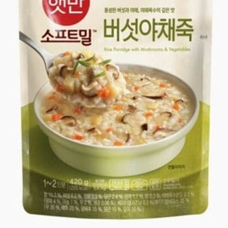 제이큐 CJ 비비고버섯야채죽 420g파우치