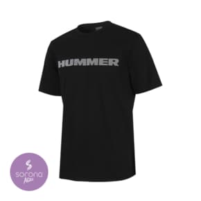 남성 H5 썸머 소로나 기능성 로고 반팔 티셔츠 블랙