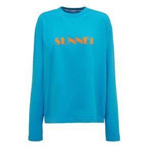 프론트 로고 롱슬리브 티셔츠 블루 /긴팔/긴팔티/ SN2PXH02AP-JE130-440