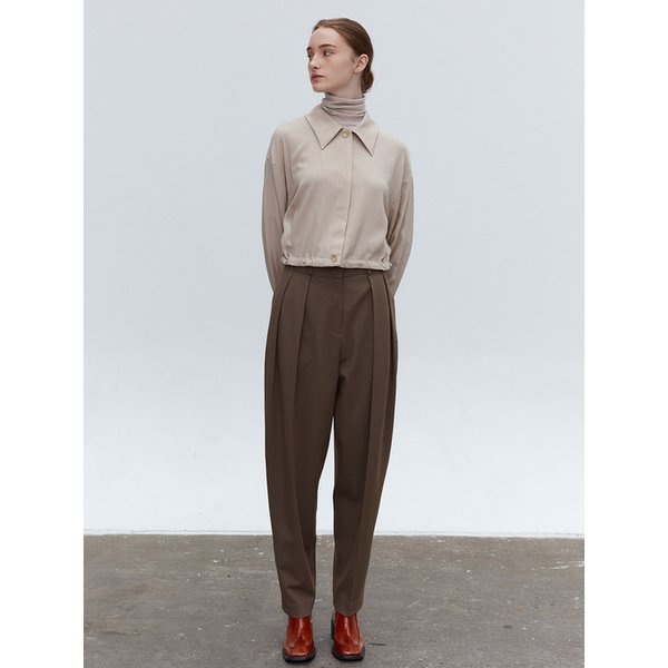 TOF COLLAR STRING BLOUSE  BEIGE