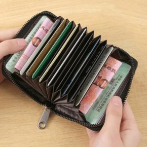 여성 탄탄가죽 카드 쁘띠 베이직 11칸 수납력 지갑