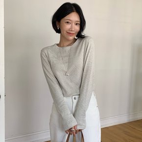 [헤이가가 Pick] STRIPE COTTON TEE [TIFA04LT05]_Gray