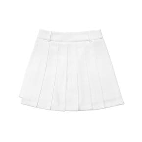 Warm Pocket Pleats 피치기모 포켓 주름스커트 WHITE