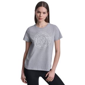 스포츠 우먼 Collegiate 메달리온 로고 티셔츠 - 펄 그레이 헤더 26659699 1391409