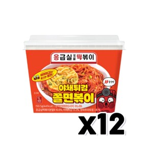 응떡 야채튀김 쫄면볶이 즉석용기컵 150.5g x 12개