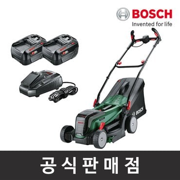 보쉬 정품 UniversalRotak 2x18V-37-550 충전잔디깍기 18V 4.0Ah 2EA세트 예초기 잔디깎이