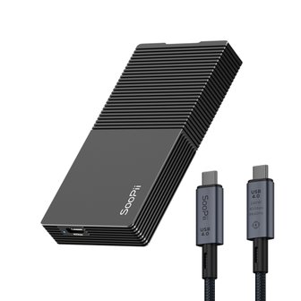 Soopii USB4 썬더볼트4 NVMe M.2 SSD 인클로저 E2 외장케이스