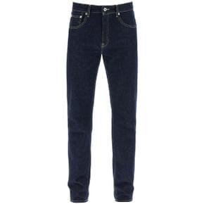 남성 slim fit bara jeans Blue