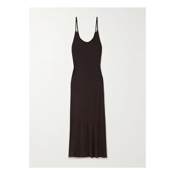 케이트 리스알 저지 미디 드레스 브라운 1647597340066402