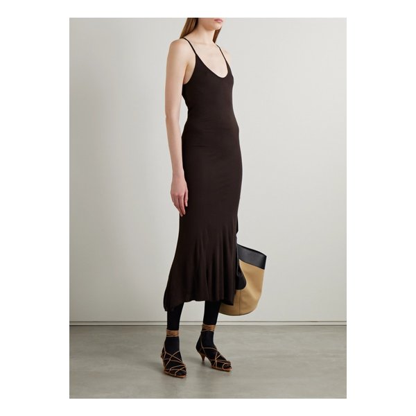 케이트 리스알 저지 미디 드레스 브라운 1647597340066402