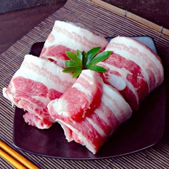 일품나라 대용량 칠레산 삼겹살 1kg*3팩(일반 아이스박스 포장)