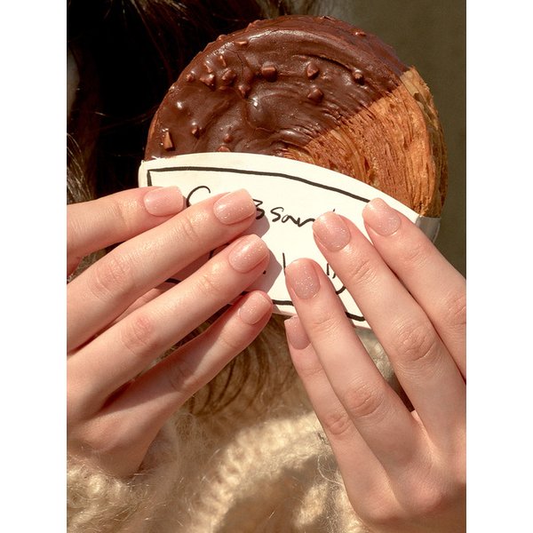 리유저블 네일팁 피치 글리터(숏 스퀘어)