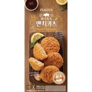 피코크 바삭촉촉 멘치카츠 400g