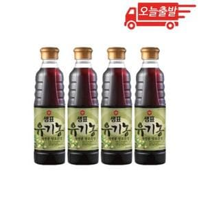 오늘출발 샘표 유기농 자연콩 양조간장 500ml 4개