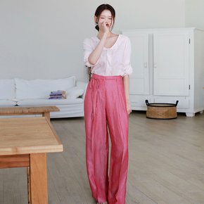 [최초가 89,000원][르포엠]로지안 린넨 블렌드 와이드 팬츠