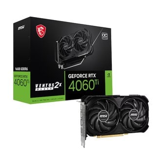 아이코다2 MSI 지포스 RTX 4060 Ti 벤투스 2X 블랙 OC D6 16GB 그래픽카드