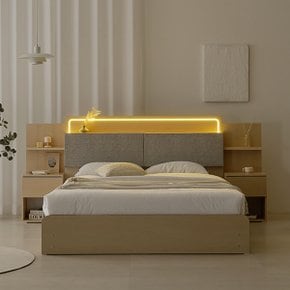 호텔 위드유 LED 수납 침대+독립 유로탑40T 세트 SS