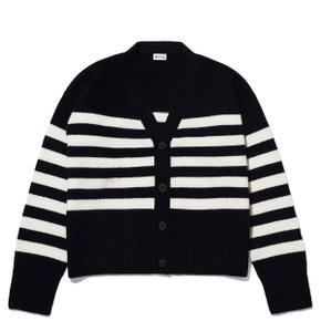 THE RAFFA CARDIGAN - BLACK/CREAM