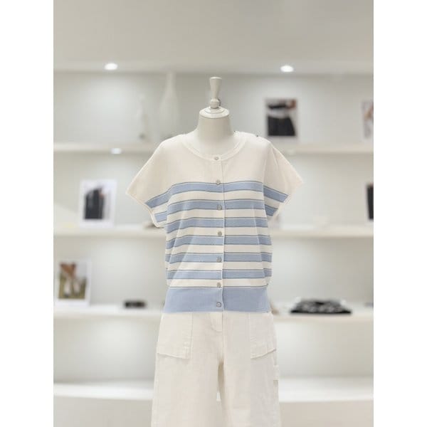 [여주점] 여성 스트라이프 니트 가디건 (L261KSB001)