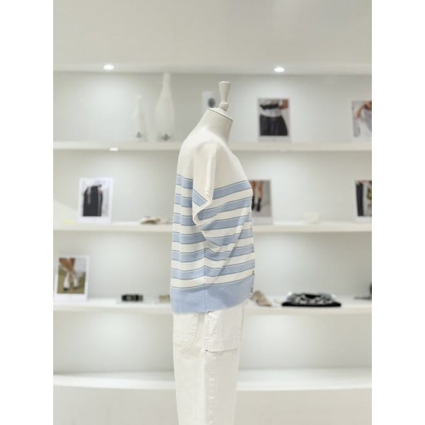 [여주점] 여성 스트라이프 니트 가디건 (L261KSB001)