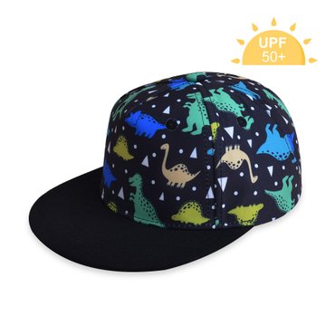 키즈스퀘어 아동모자 스냅백(Snapback) 공룡 - 블랙