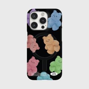/더나인몰 rainbow teddy gummy pattern [맥세이프 하드 폰케이스]