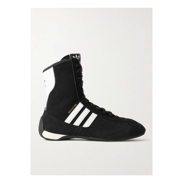 라산트 미드 가죽 트리밍 스웨이드 스니커즈 블랙 1647597353661143