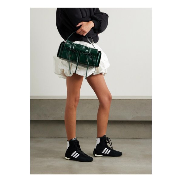 라산트 미드 가죽 트리밍 스웨이드 스니커즈 블랙 1647597353661143