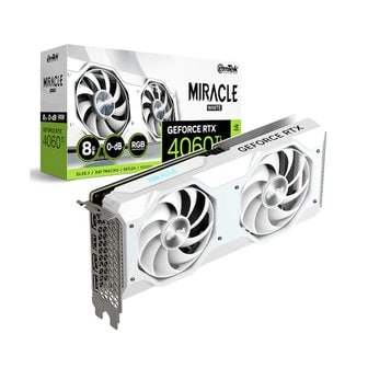 아이코다 이엠텍 지포스 RTX 4060 Ti MIRACLE WHITE D6 8GB 그래픽카드