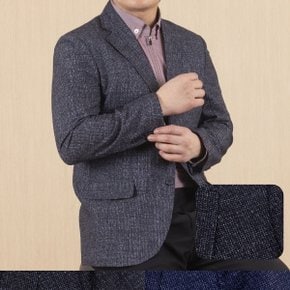 중년 남성 봄 여름 신고축사 신사 타공 콤비 정장 마이 자켓 검정파랑/100%신고축사원트임/95~110 빅사이