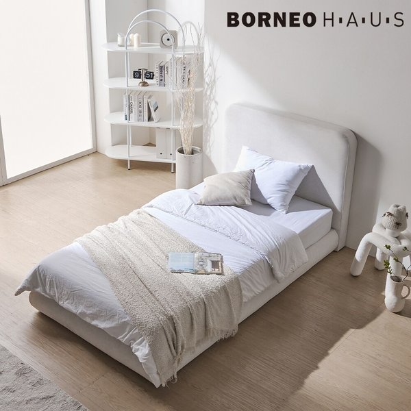 [보루네오] 엘리브 유즈 슈퍼싱글 패브릭 통깔판 침대 프레임 dp196 (수도권무배)