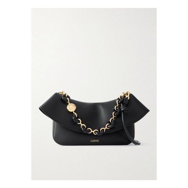 올라 미디엄 장식 가죽 숄더 백 블랙 46376663162858948