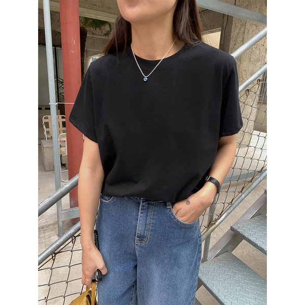 프리미엄 웨어러블 반팔티_블랙