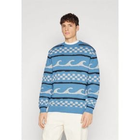 4457853 Santa Cruz CHECK WAVE CREW UNI - Jumper dusty blue