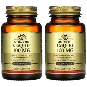 미국직구 Solgar 솔가 메가소브 코큐텐 100mg 60소프트젤 2팩