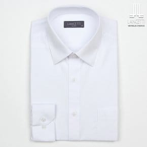 화이트 플레인 솔리드 일반핏 긴소매셔츠 LXSTC51WH