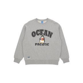 OCEAN PENGUIN ARCH LOGO SWEAT SHIRT [MELANGE]