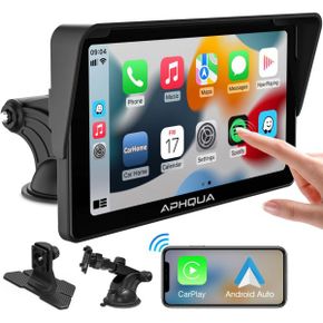 독일 카플레이 모니터 aphqua 2023 est Wireless Apple Carplay Android Car 7 Inch 터치스크린