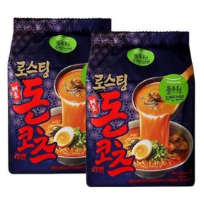 풀무원 자연건면 로스팅 매운 돈코츠 라멘 438g (109.5g x 4개입) x 2개