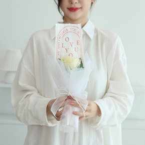 슈미즈 꽃다발 (화이트) 생일 졸업 입학 재롱잔치 기념일 꽃선물