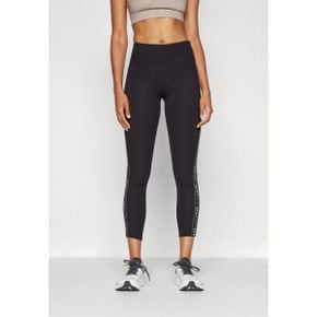 4954511 DKNY BALANCE COMPRESSION HIGH WAIST 7/8 LOGO TAPING - Leggings black/white