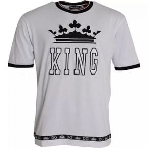 5336165 Dolce  Gabbana Crown King Cotton Crew Neck Men Mens T-shirt