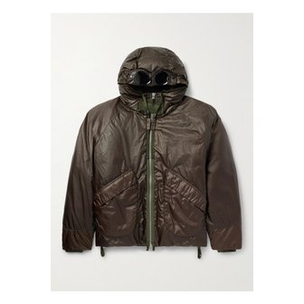 CP컴퍼니 오팔 텍스처 셸 다운 후드 재킷 그린 46376663162869032