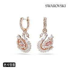 [사은품 증정][본사정품/쇼핑백증정] Swan 로즈골드 톤 핑크 드롭 귀걸이 5732415